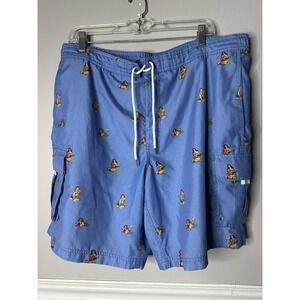 Daniel Cremieux Swim Shorts Hula Girls All Over Print‎ Lined Tropical Mens LRG